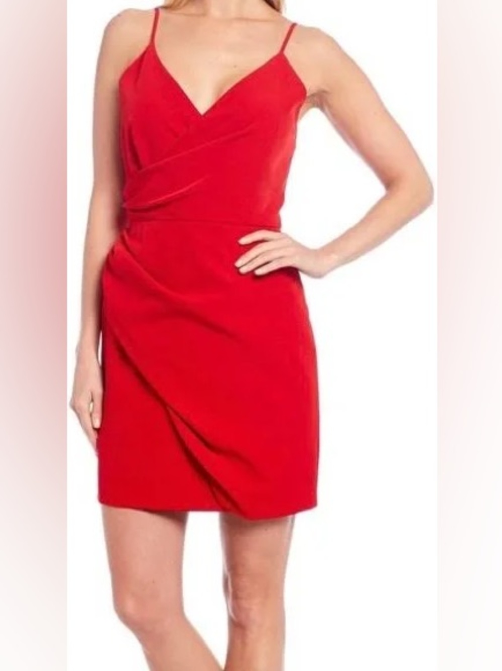 Gianni Bini Red Wrap-Detail dress